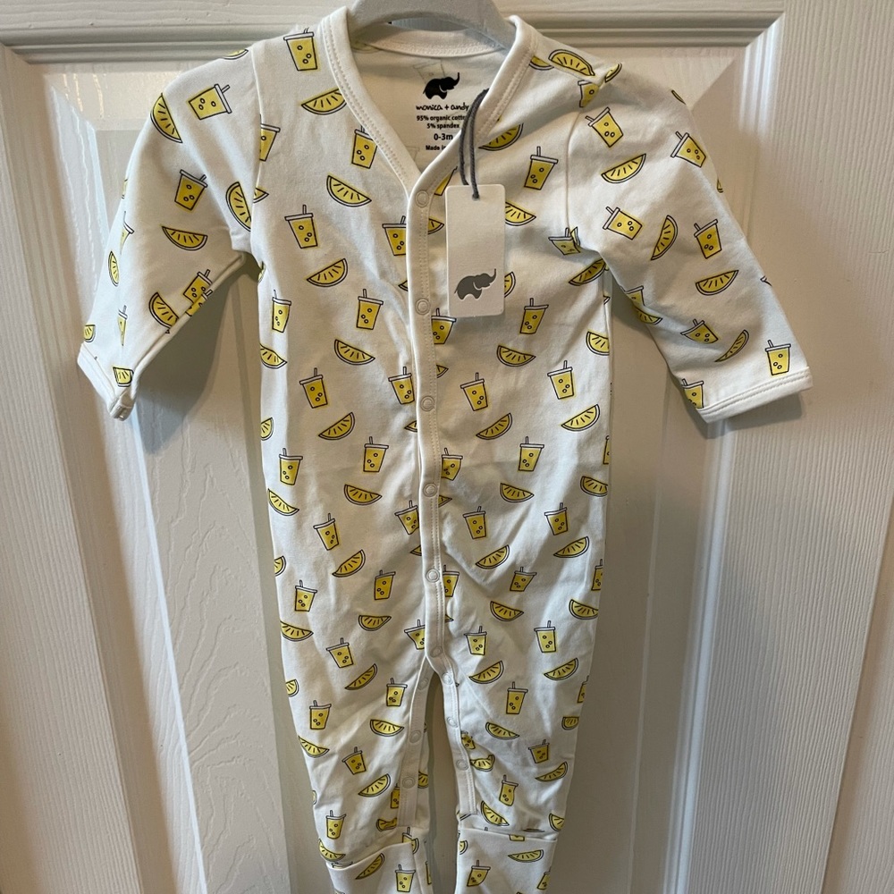 NWT Monica + Andy on the go one piece color: lemonade size: 0-3 months